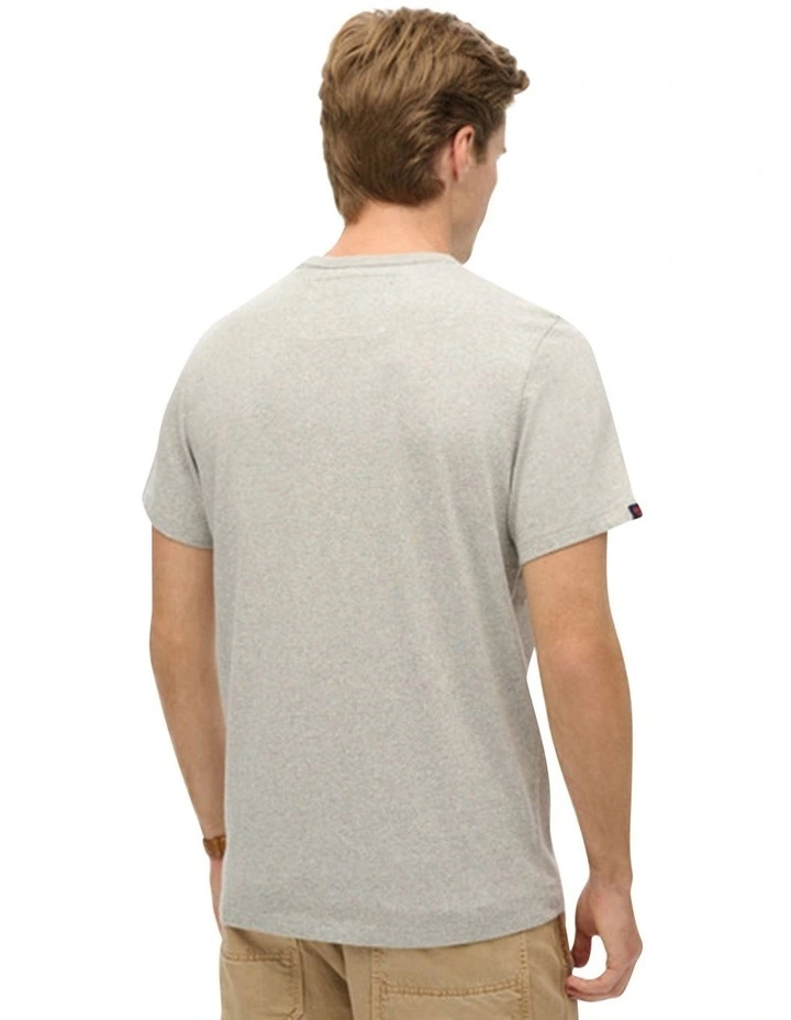 Vintage Athletic Short Sleeves Tee in Light Grey Marl image 2