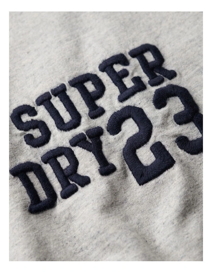 Embroidered Superstate Logo Tee in Grey Fleck Marle image 4