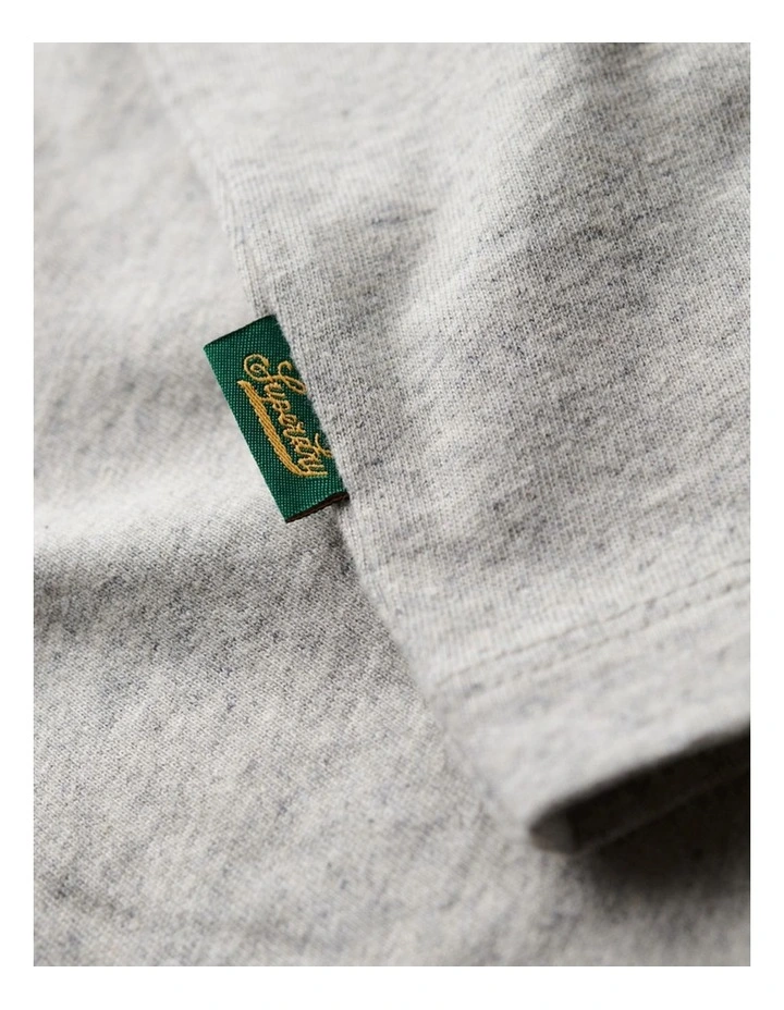 Embroidered Superstate Logo Tee in Grey Fleck Marle image 5