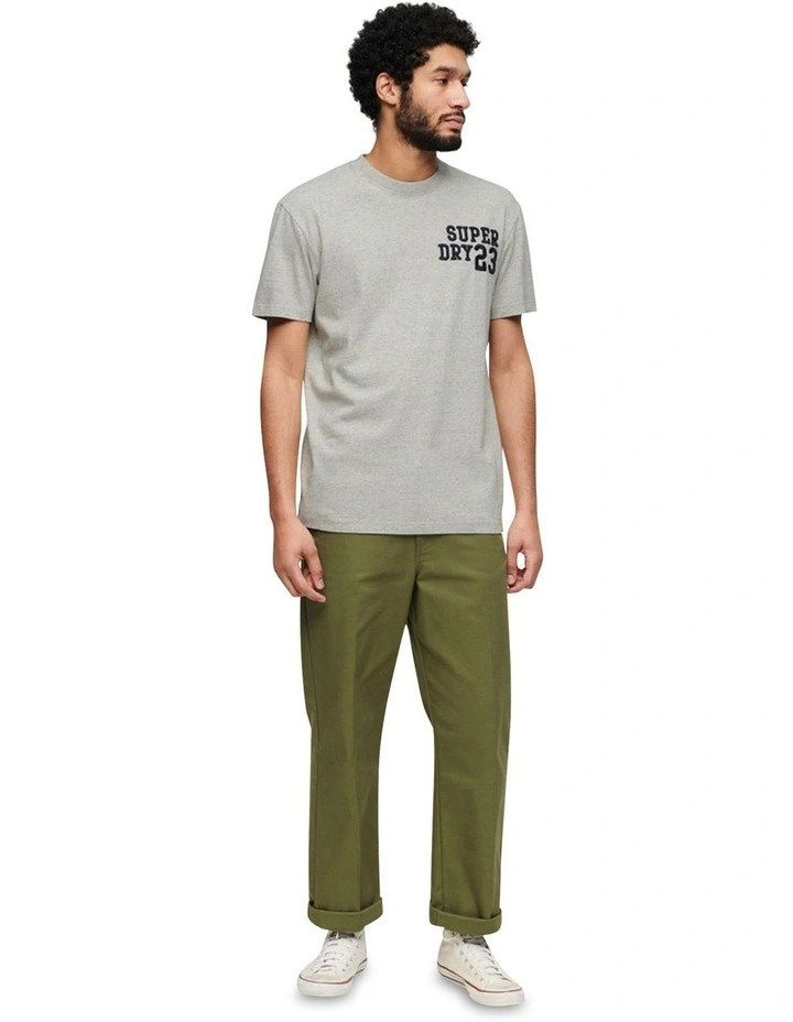 Embroidered Superstate Logo Tee in Grey Fleck Marle image 6