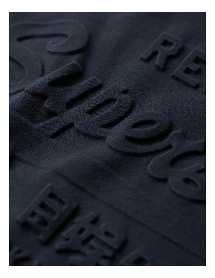 Embossed Vintage Logo T-Shirt in Nautical Navy image 4