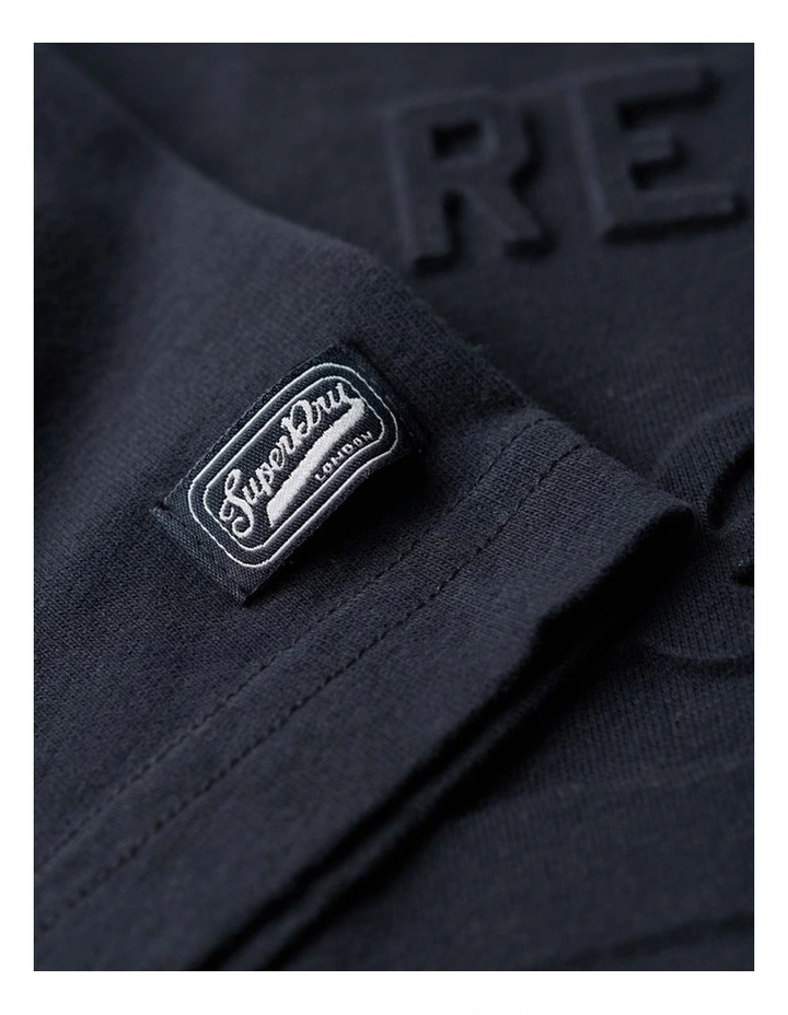 Embossed Vintage Logo T-Shirt in Nautical Navy image 5