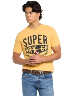 Copper Label Graphic Tee in Winter Gold