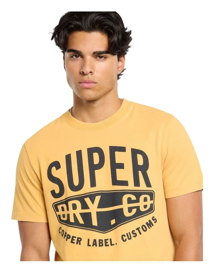 Copper Label Graphic Tee in Winter Gold image 3