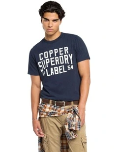 Copper Label Graphic Tee in Eclipse Navy