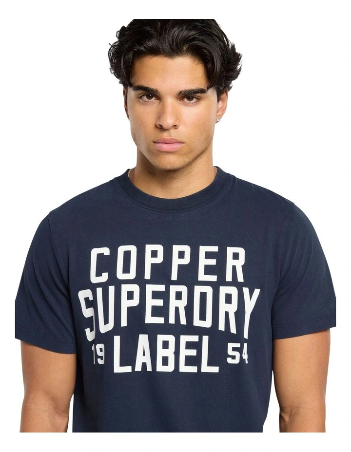 Copper Label Graphic Tee in Eclipse Navy image 3