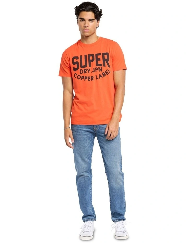 Copper Label Graphic Tee in Bold Orange image 4