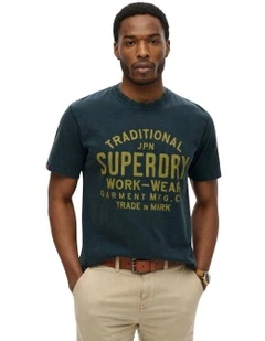 Machined Goods Workwear Tee in Eclipse Navy