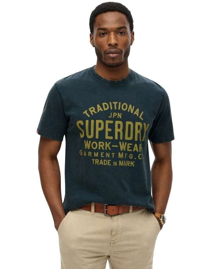 Machined Goods Workwear Tee in Eclipse Navy image 1