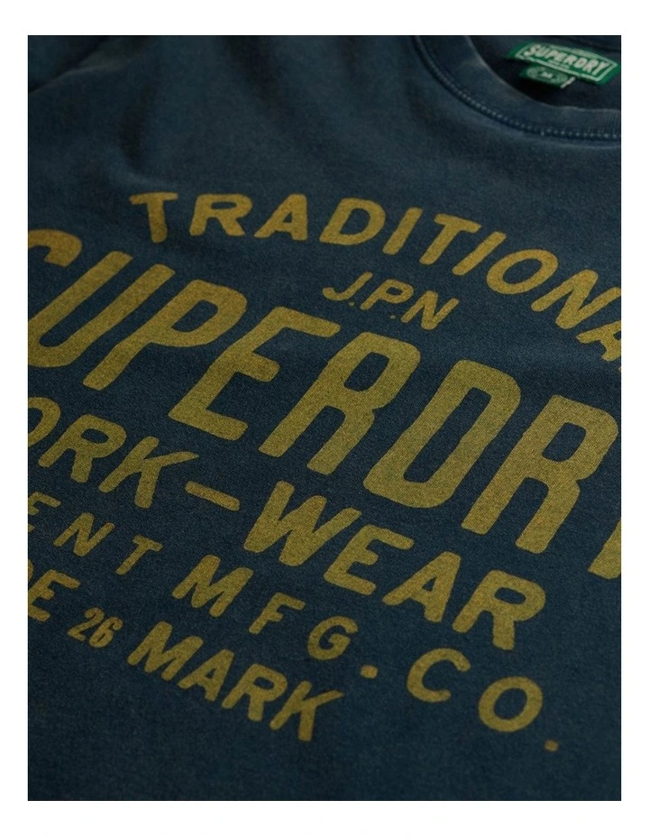 Machined Goods Workwear Tee in Eclipse Navy image 5