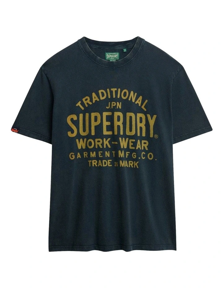 Machined Goods Workwear Tee in Eclipse Navy image 6
