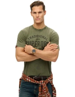 Machined Goods Workwear Tee in Sea Spray Green