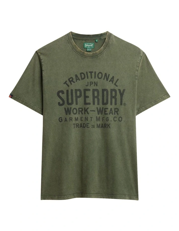 Machined Goods Workwear Tee in Sea Spray Green image 5