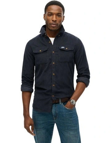 Trailsman Corduroy Shirt in Eclipse Navy