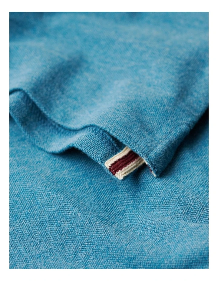 Classic Pique Polo in Alaskan Blue Marle image 4
