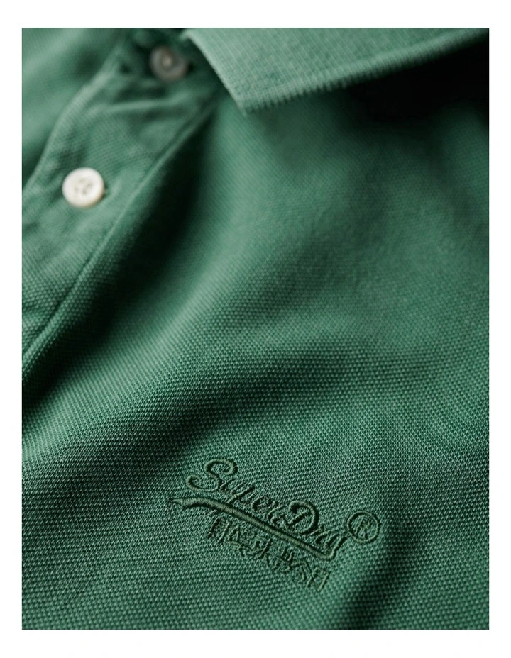 Vintage Destroy Polo in Light Fern Green image 3