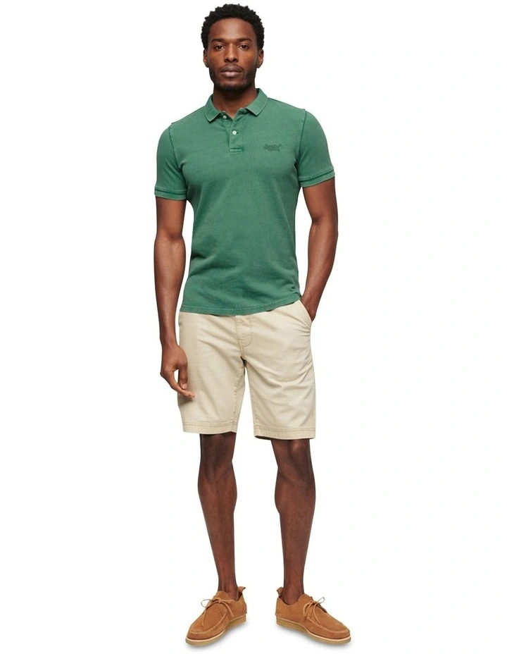 Vintage Destroy Polo in Light Fern Green image 5