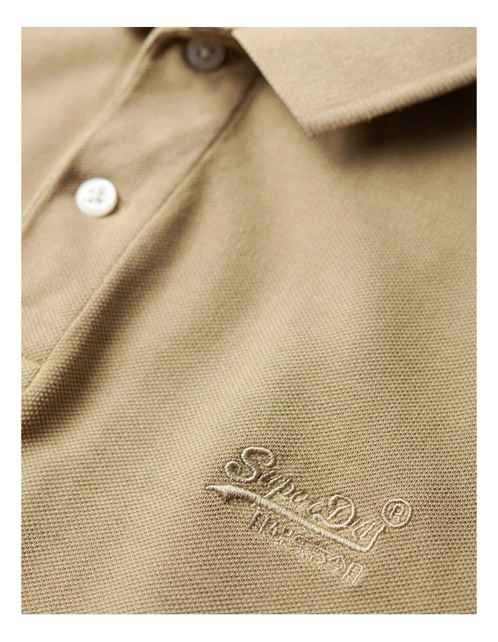 Vintage Destroy Polo Shirt in Canyon Sand Brown image 3