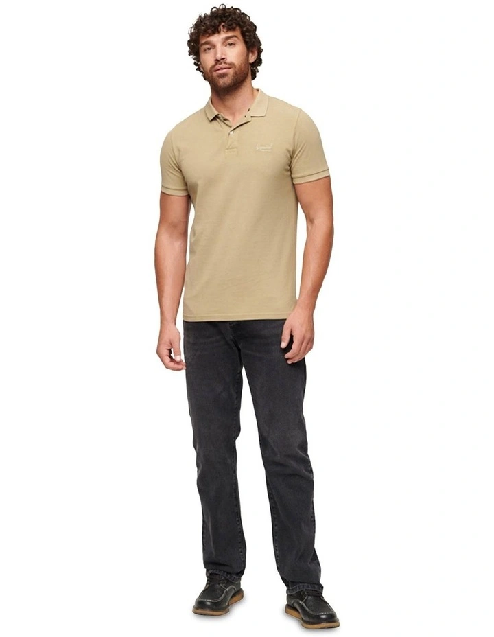 Vintage Destroy Polo Shirt in Canyon Sand Brown image 5