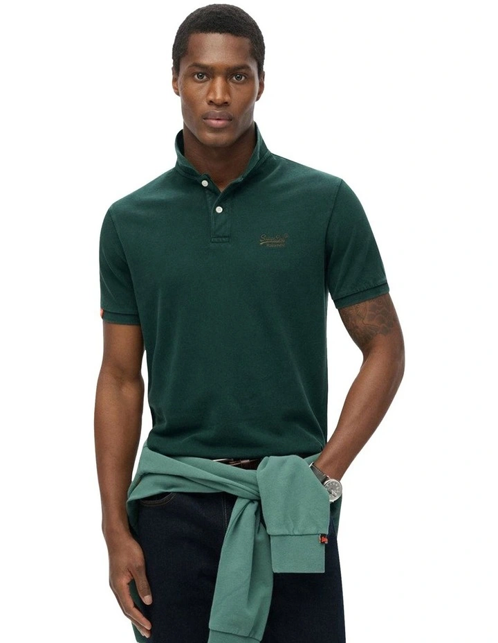 Vintage Destroy Polo in Enamel Green image 1