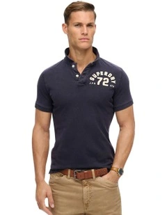 Vintage Athletic Polo in Eclipse Navy