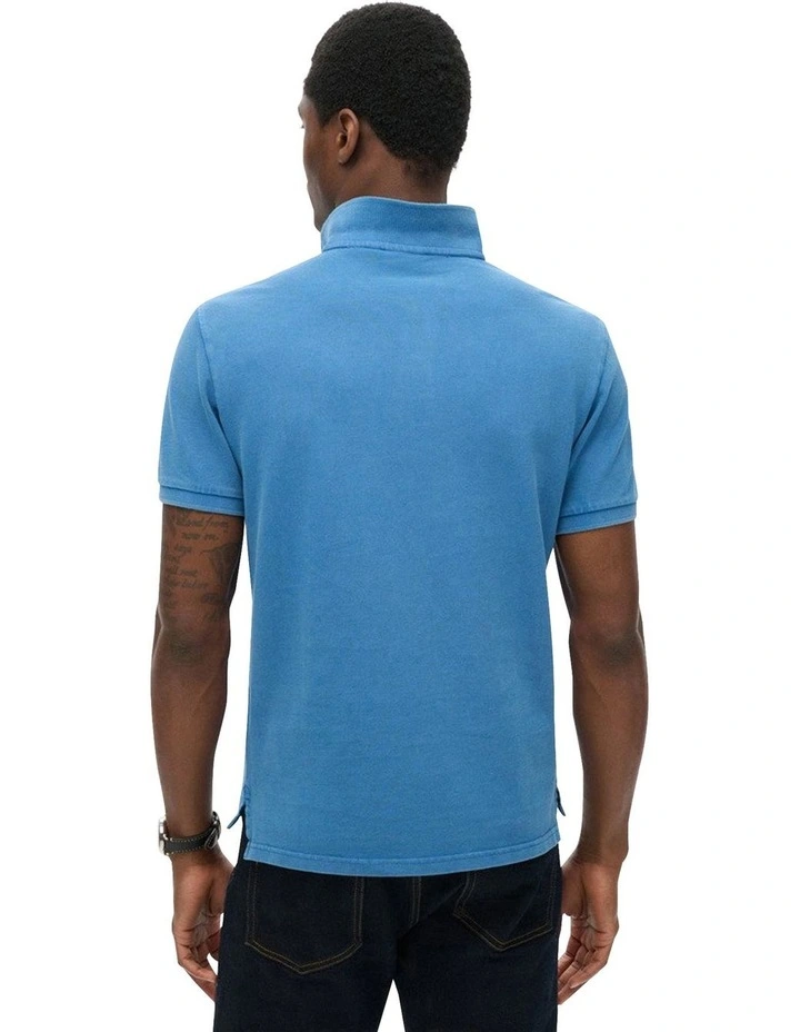 Vintage Destroy Polo in Monaco Blue image 2