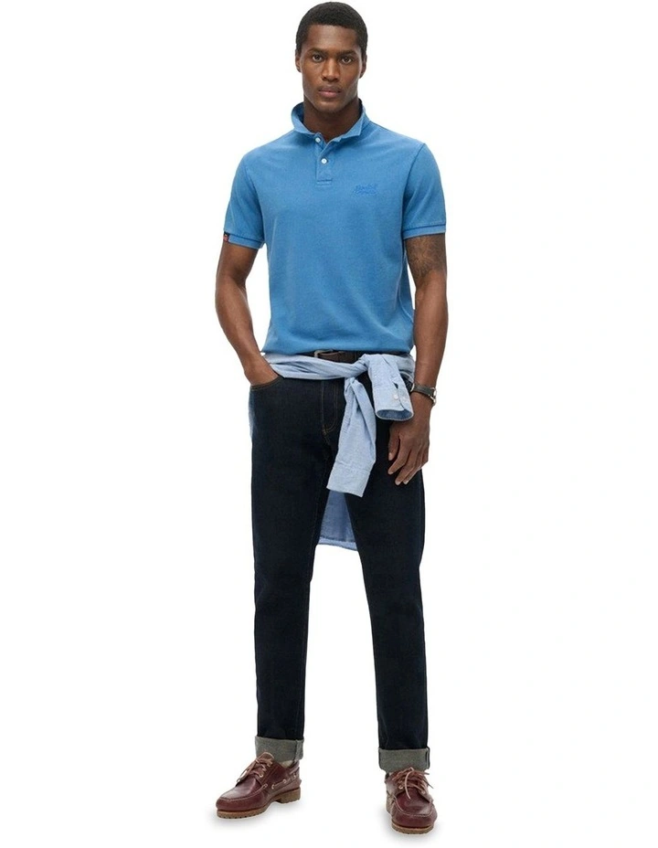 Vintage Destroy Polo in Monaco Blue image 4