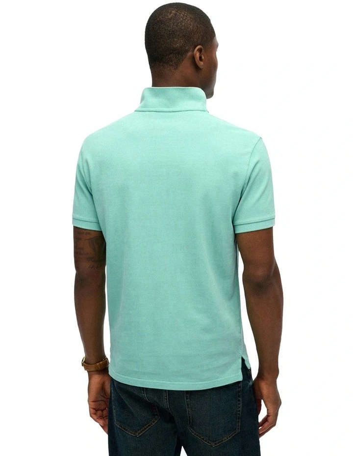 Vintage Destroy Polo in Spearmint Light Green image 2