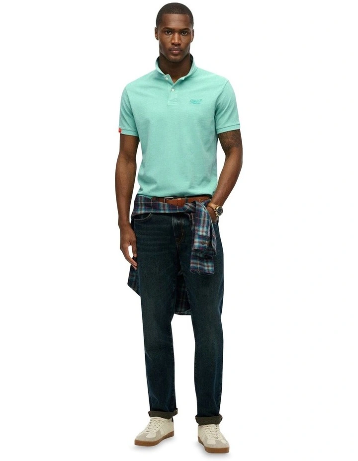 Vintage Destroy Polo in Spearmint Light Green image 4