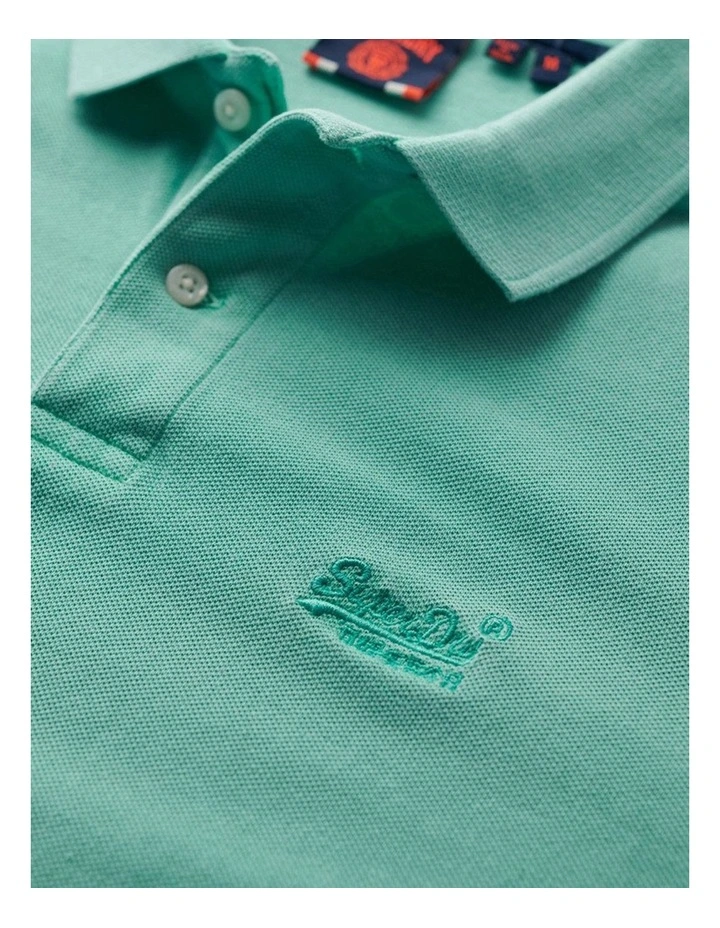 Vintage Destroy Polo in Spearmint Light Green image 5