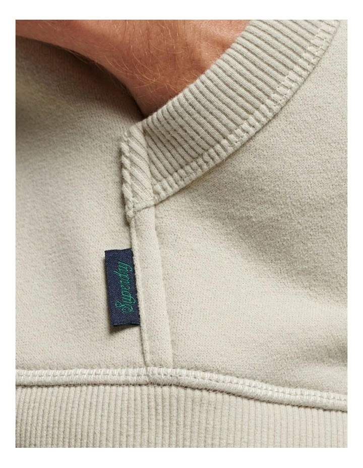 Essential Logo Zip Hoodie in Light Stone Beige image 3