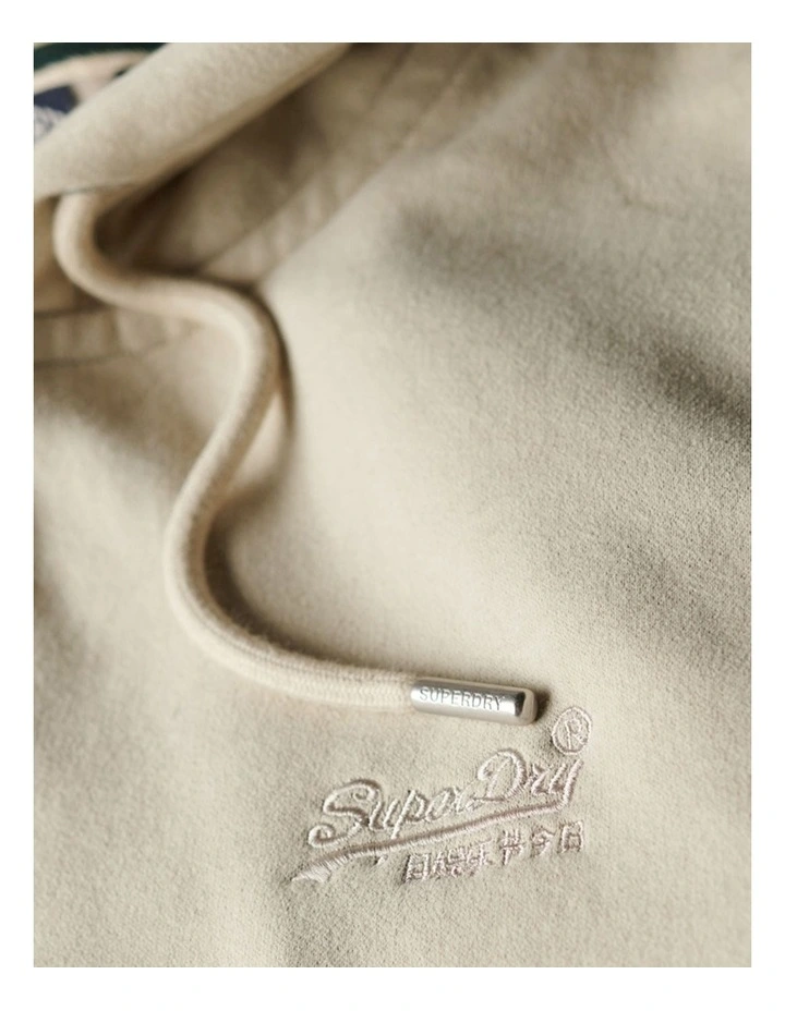 Essential Logo Zip Hoodie in Light Stone Beige image 4