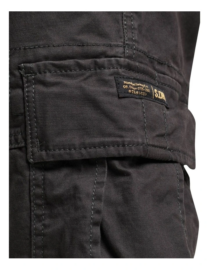 Superdry Core Cargo Pant In Washed Black MYER