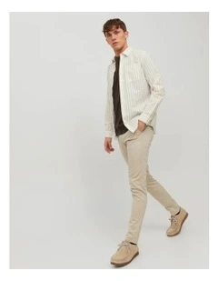 Marco Bowie Slim Chino Pants in Oxford Tan