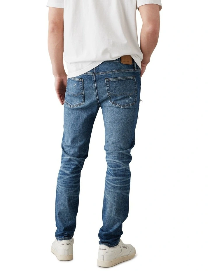 AirFlex+ Ultrasoft Patched Skinny Jean in Indigo Waters image 3