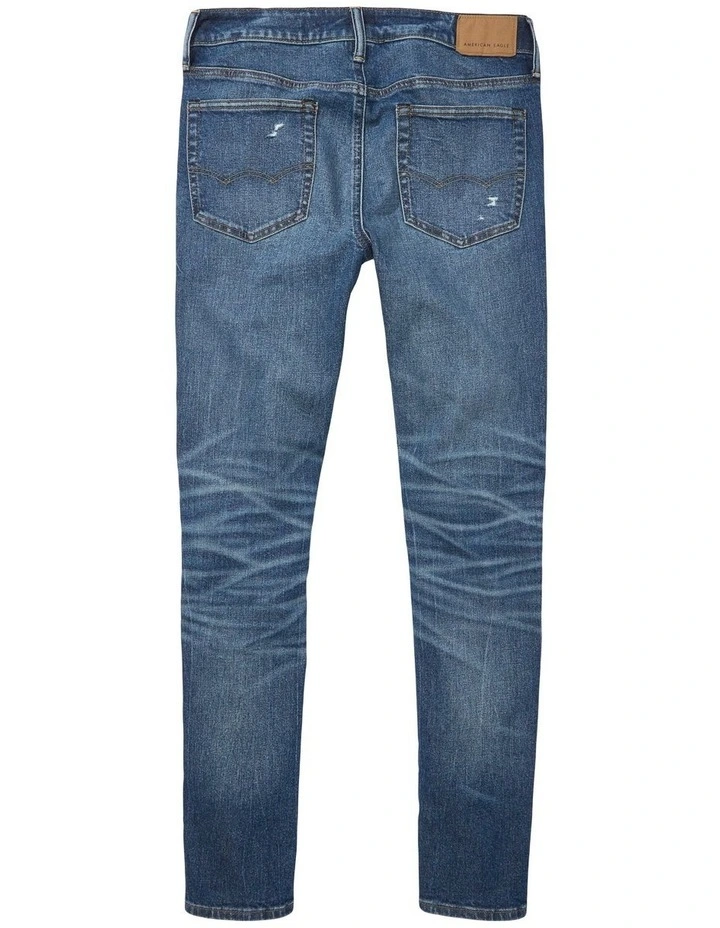 AirFlex+ Ultrasoft Patched Skinny Jean in Indigo Waters image 5