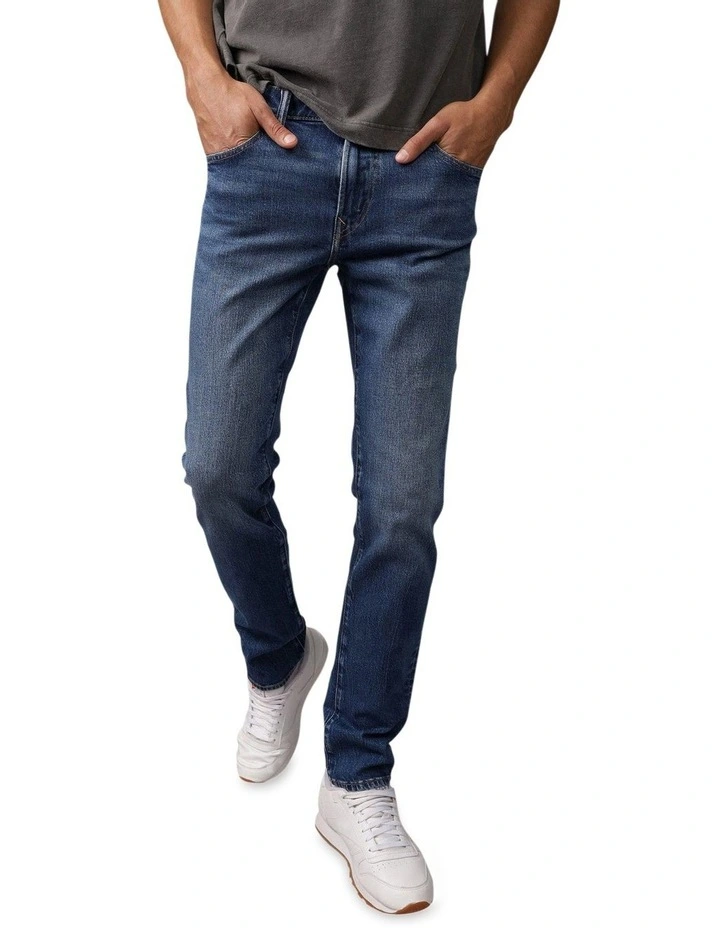 Intl Excl Medium Clean Slim Fit Jeans in Blue image 1