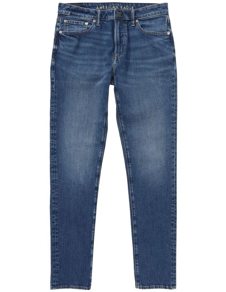 Intl Excl Medium Clean Slim Fit Jeans in Blue image 3