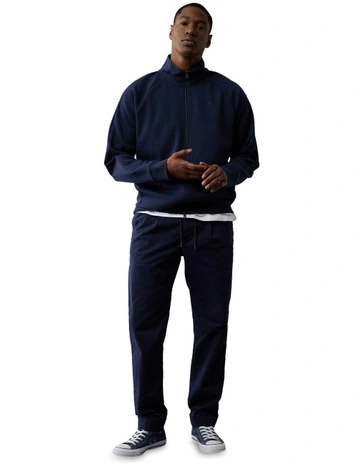Flex Pleated Pull On Easy Pant in Classic Navy