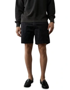 Flex Khaki Shorts 7" in Bold Black