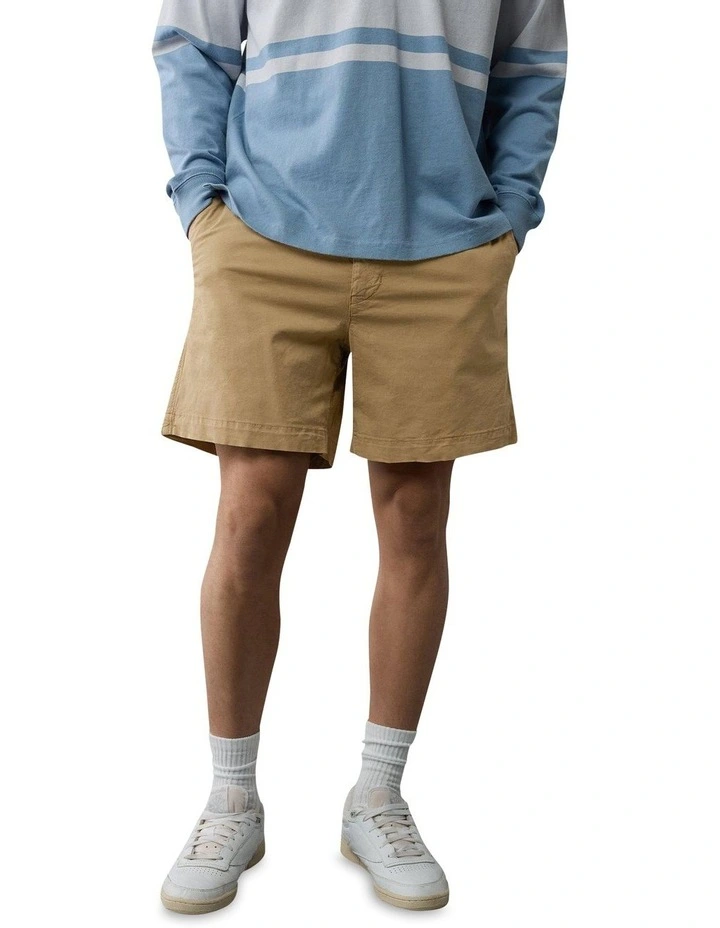 Flex Khaki Short 7" in Khaki image 1