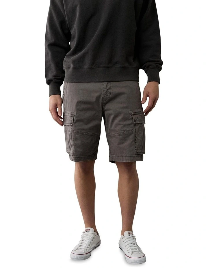 Flex Cargo Shorts 10" in Grey image 1