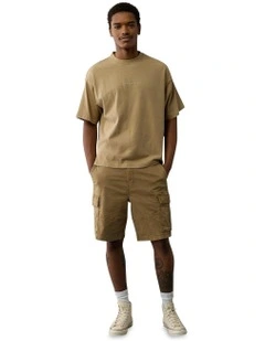 Flex Cargo Shorts 10" in Toasted Almond