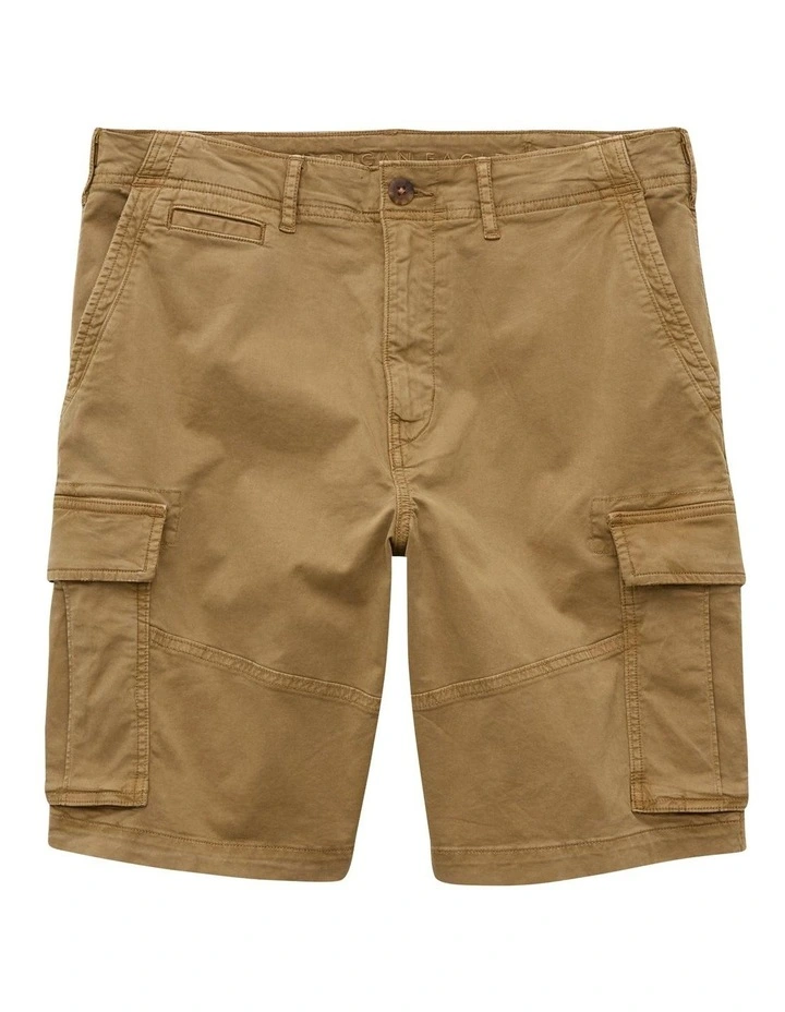 Flex Cargo Shorts 10" in Toasted Almond image 3