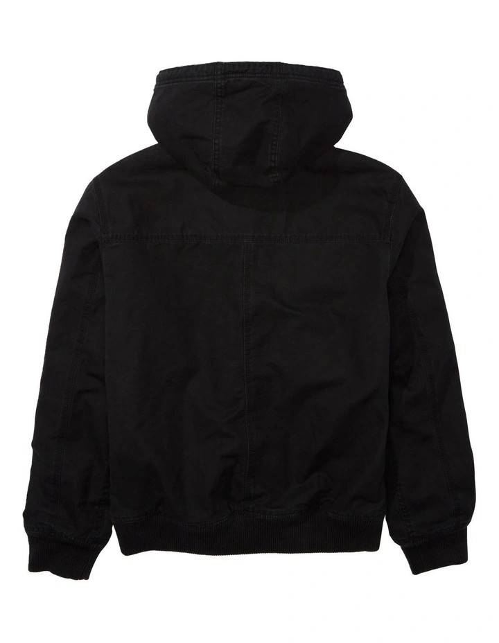 Hooded Workwear Jacket in Dark Shadow image 5