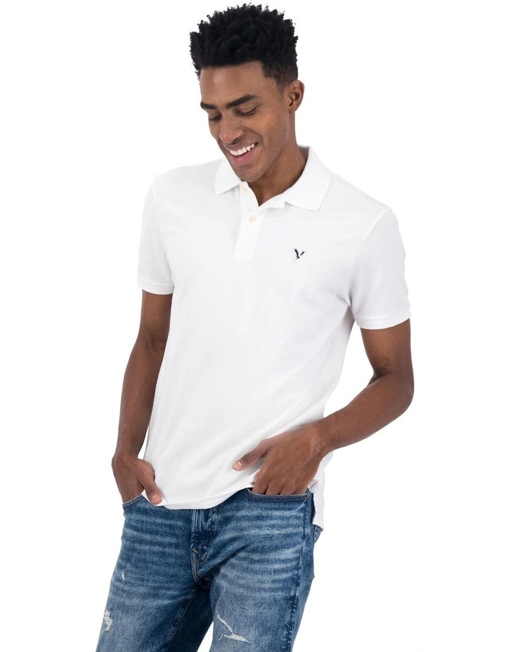 Flex Polo Shirt in White image 1