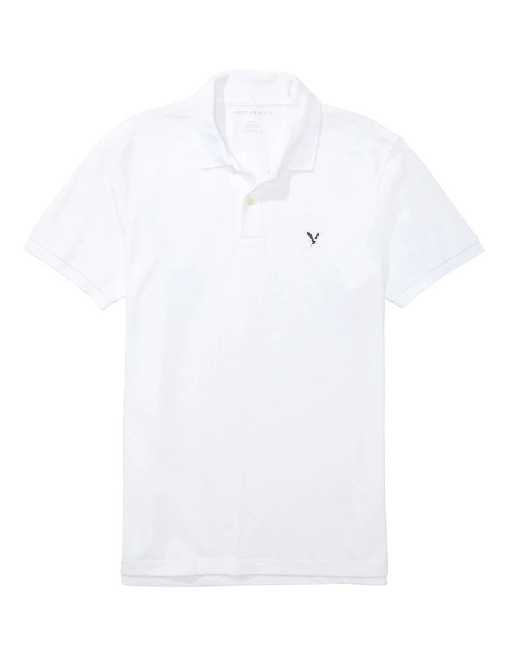 Flex Polo Shirt in White image 3