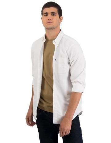Button-Up Shirt in White