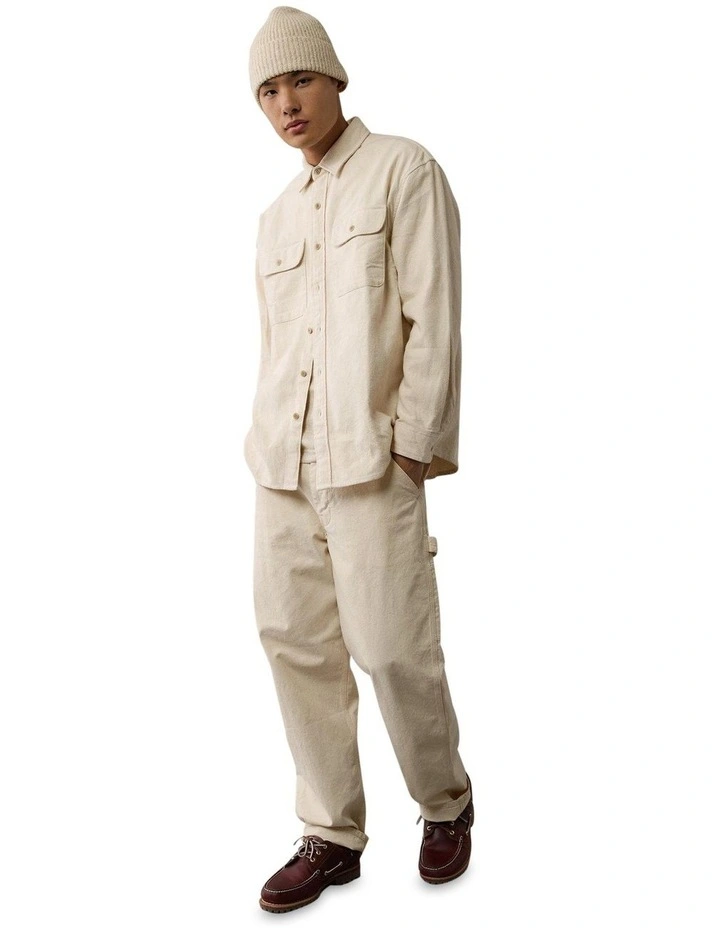 Fireside Flannel Shirt in Beige image 1