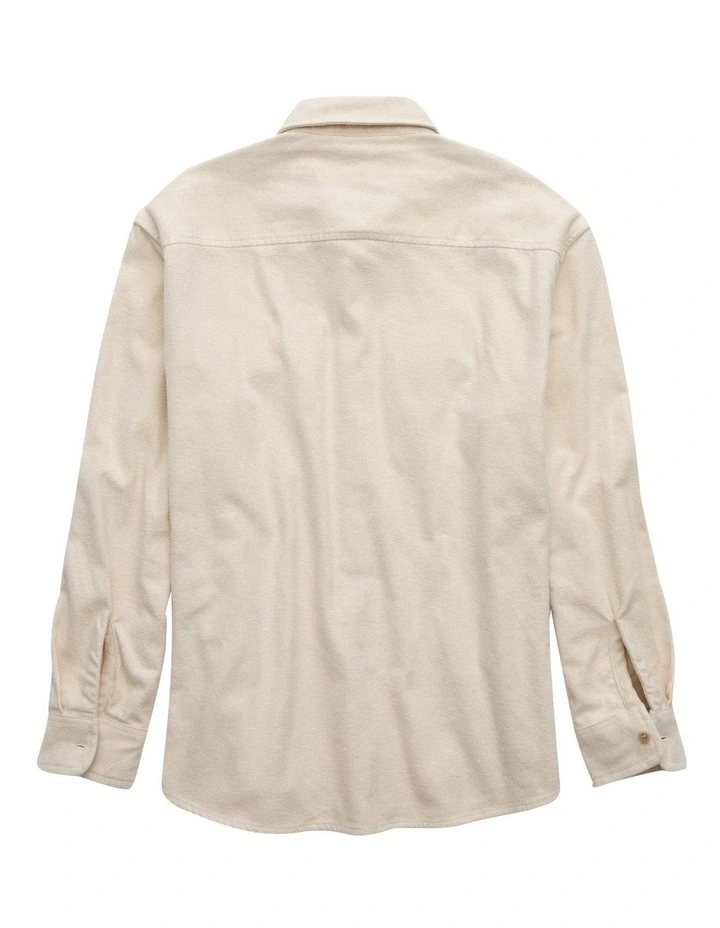 Fireside Flannel Shirt in Beige image 4